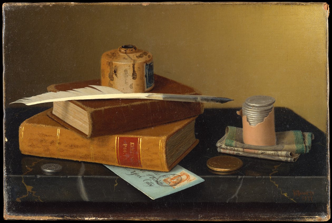 Der Tisch des Bankiers von William Michael Harnett