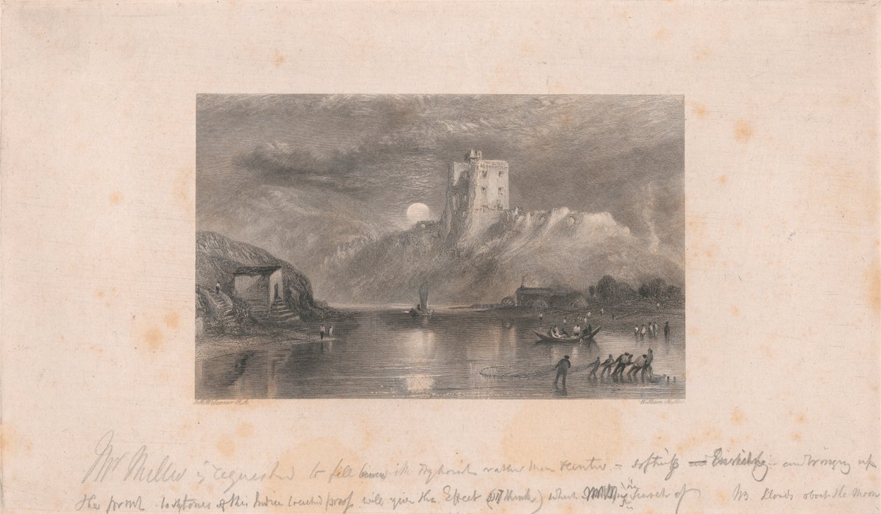 Norham Castle - Mondaufgang von William Miller