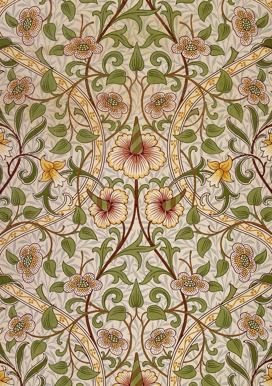 Dekorativer Stoff, 1876-1890 von William Morris Tapestry Works