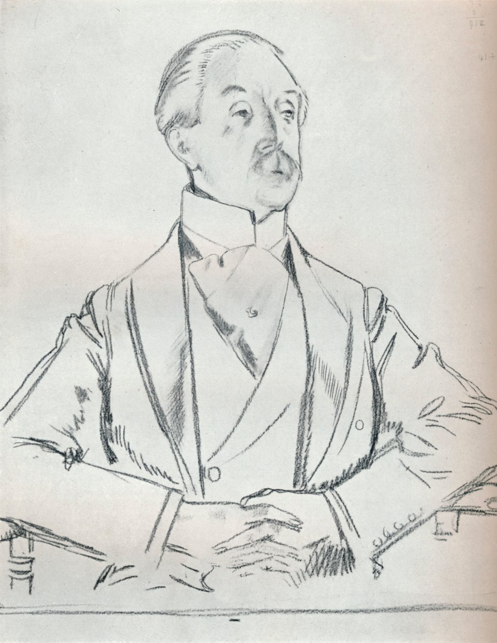 Porträtstudie in Bleistift, 20. Jahrhundert, 1932 von William Newenham Montague Orpen