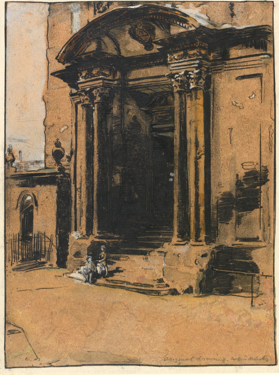Das Portal des alten Ashmolean Museums, Oxford von William Nicholson