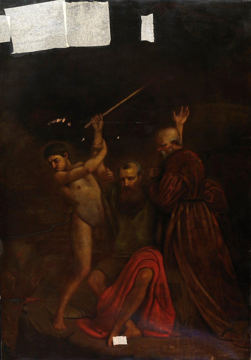 Moses, Aaron und Hur auf dem Berg Horeb von William Page