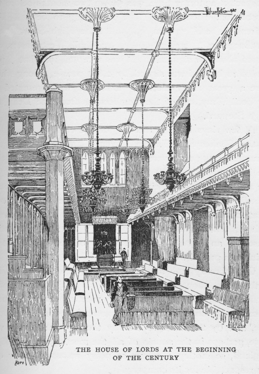 Das House of Lords zu Beginn des Jahrhunderts, um 1897 von William Patten