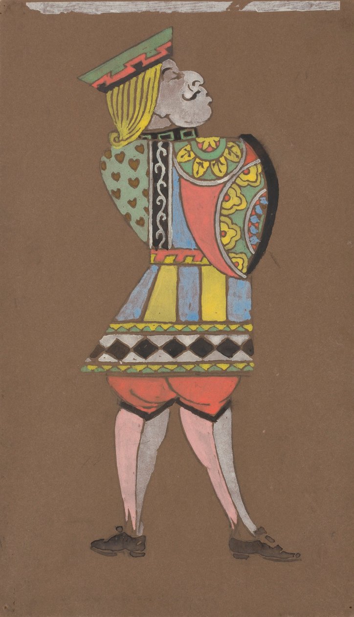 Herz-Bube (Kostümentwurf für Alice im Wunderland) von William Penhallow Henderson