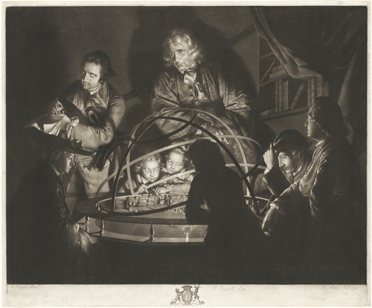 Ein Philosoph hält einen Vortrag über das Planetarium von William Pether after Joseph Wright