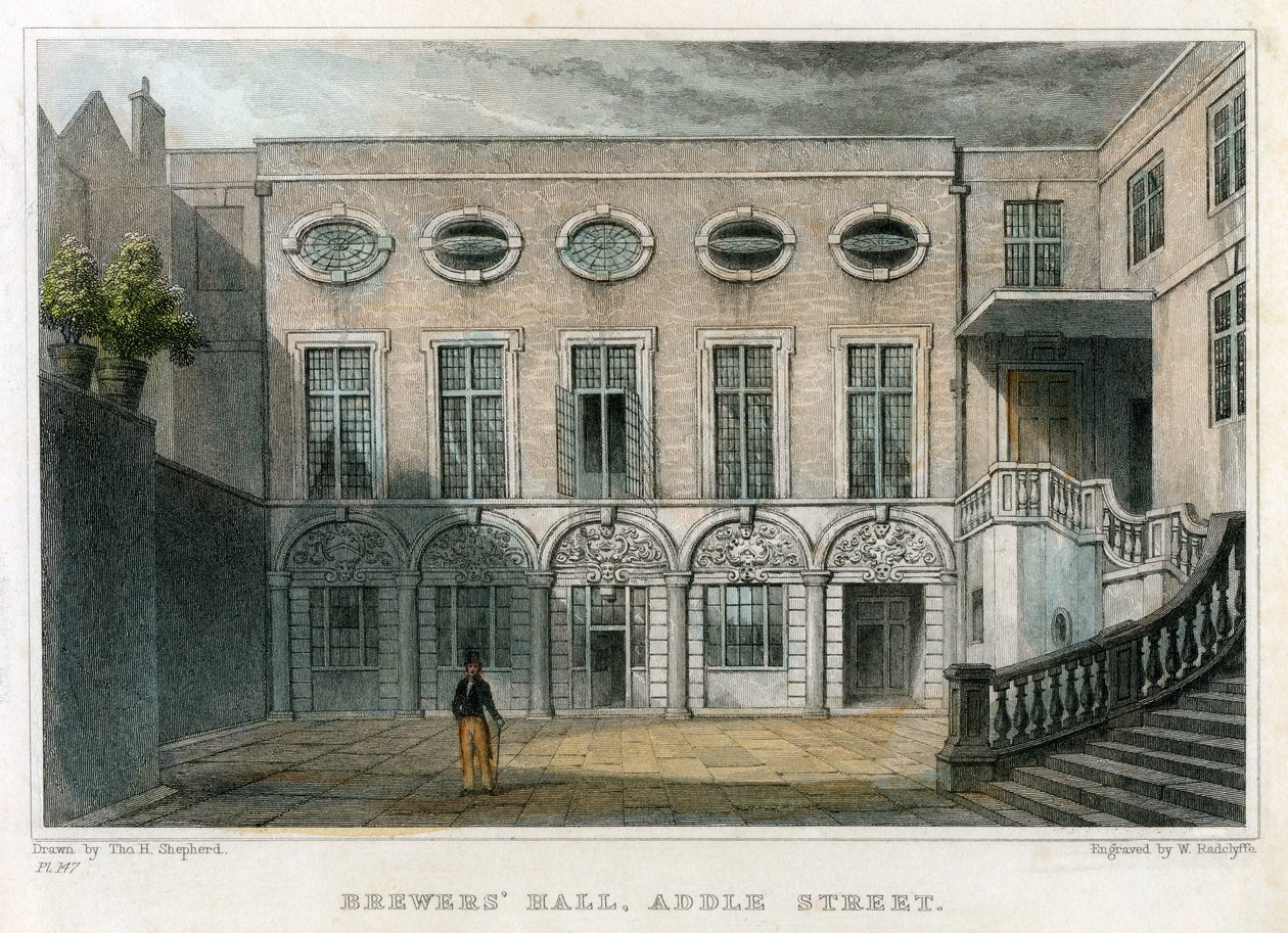 Brewers Hall, Addle Street, City of London, 1831 von William Radclyffe