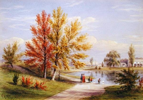 Der Obere See, Central Park, New York City von William Rickarby Miller