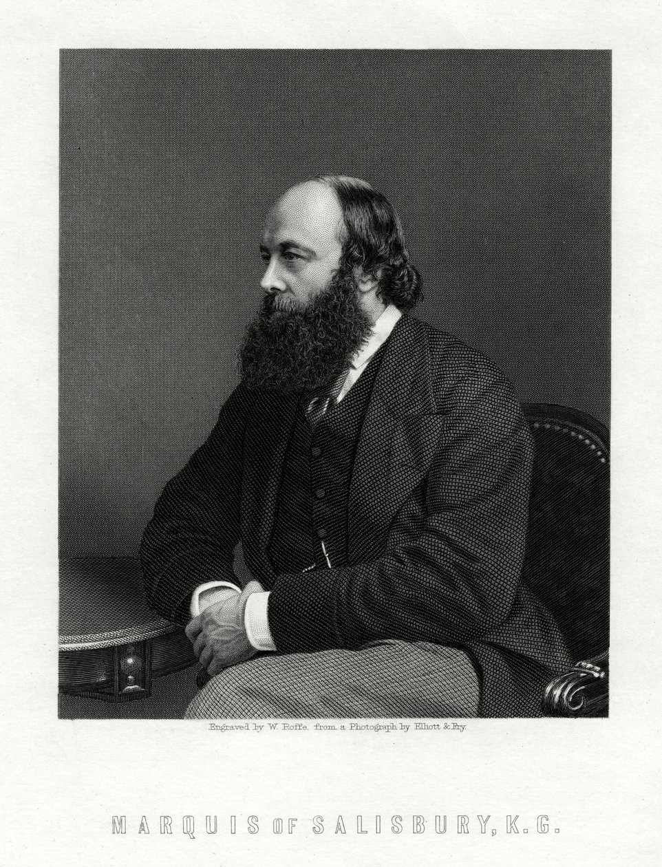Robert Arthur Talbot Gascoyne-Cecil, 3. Marquis von Salisbury, britischer Staatsmann, 19. Jahrhundert von William Roffe