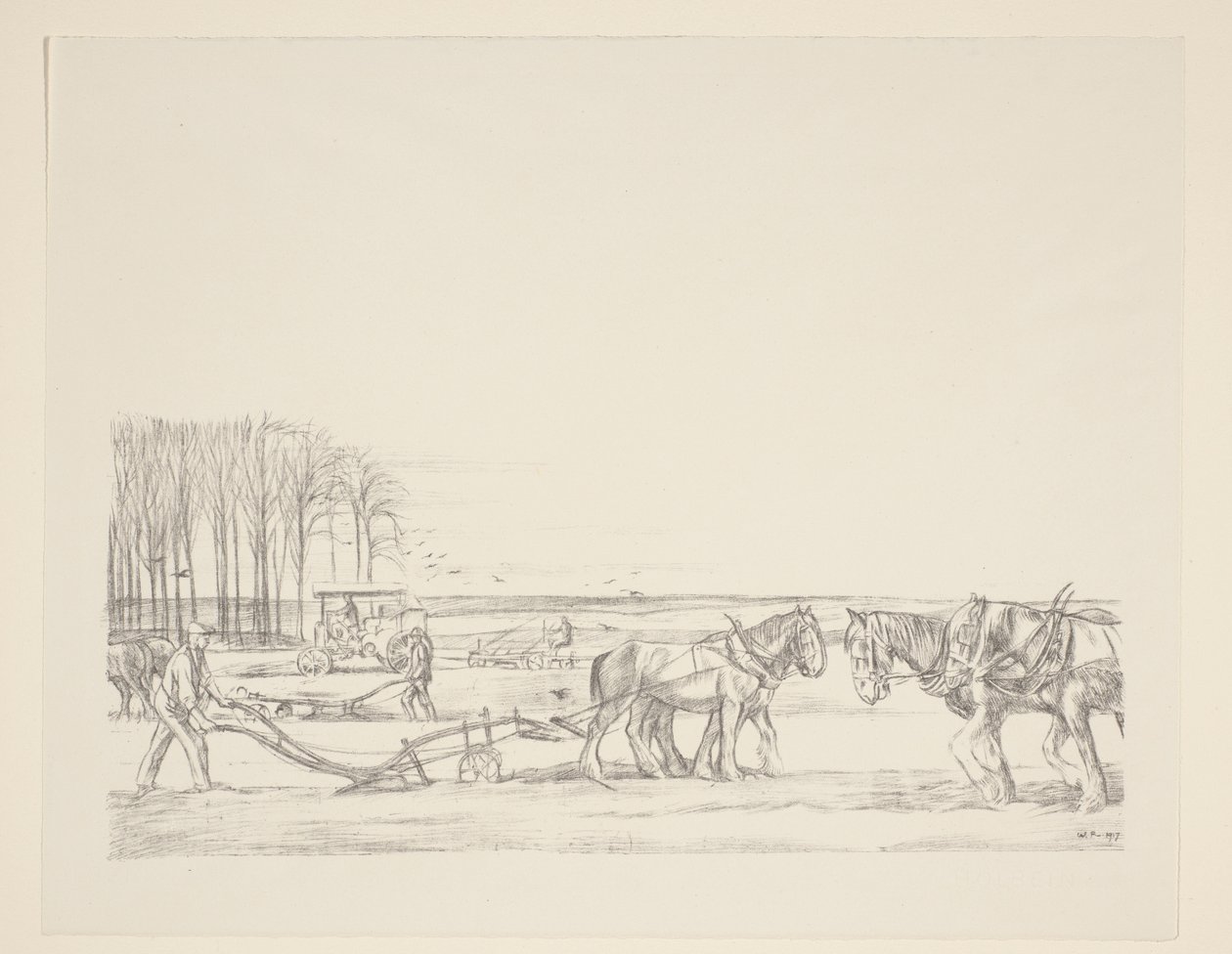 Pflügen des Landes von William Rothenstein