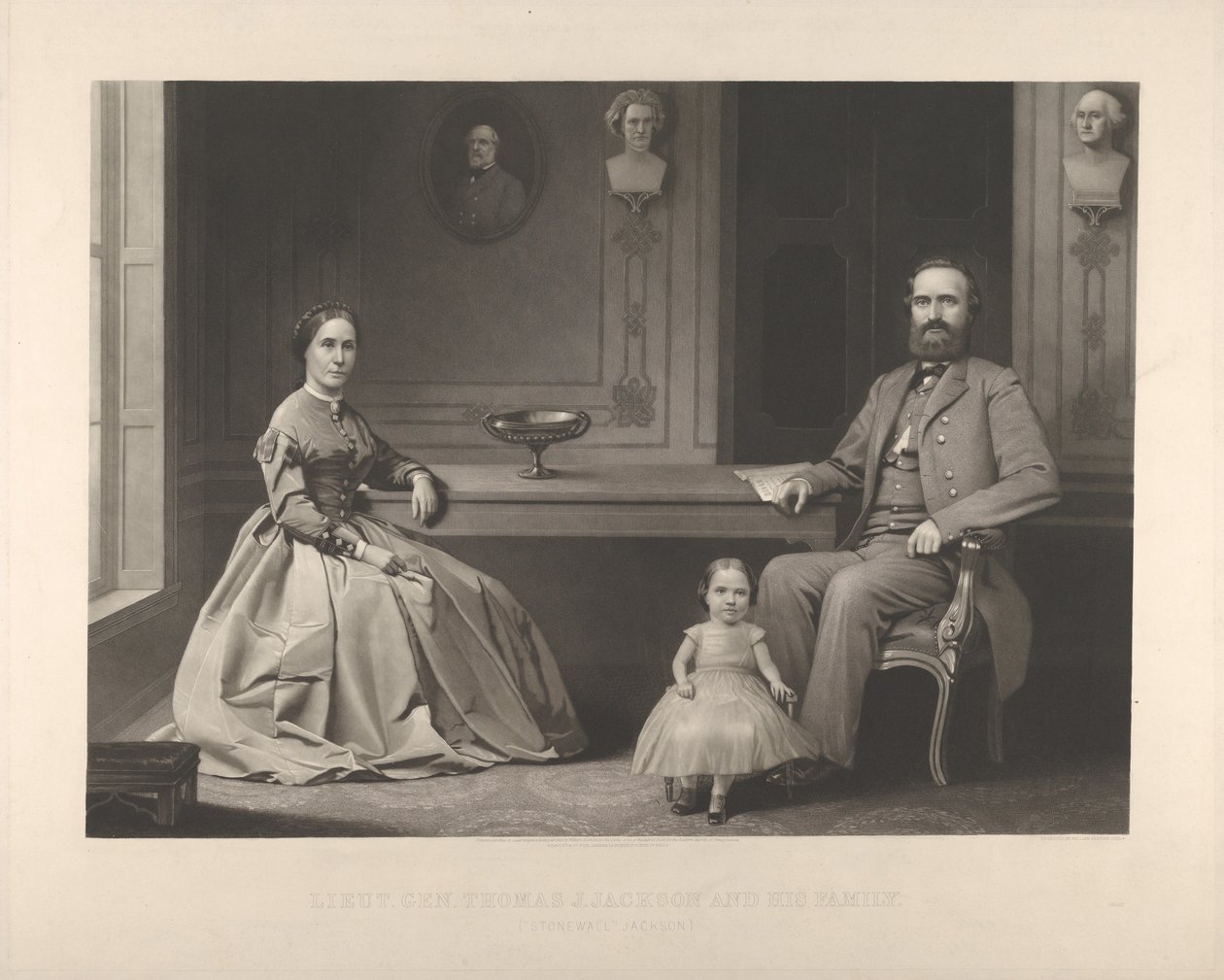 Generalleutnant Thomas J. Jackson und seine Familie Stonewall Jackson, 1866 von William Sartain