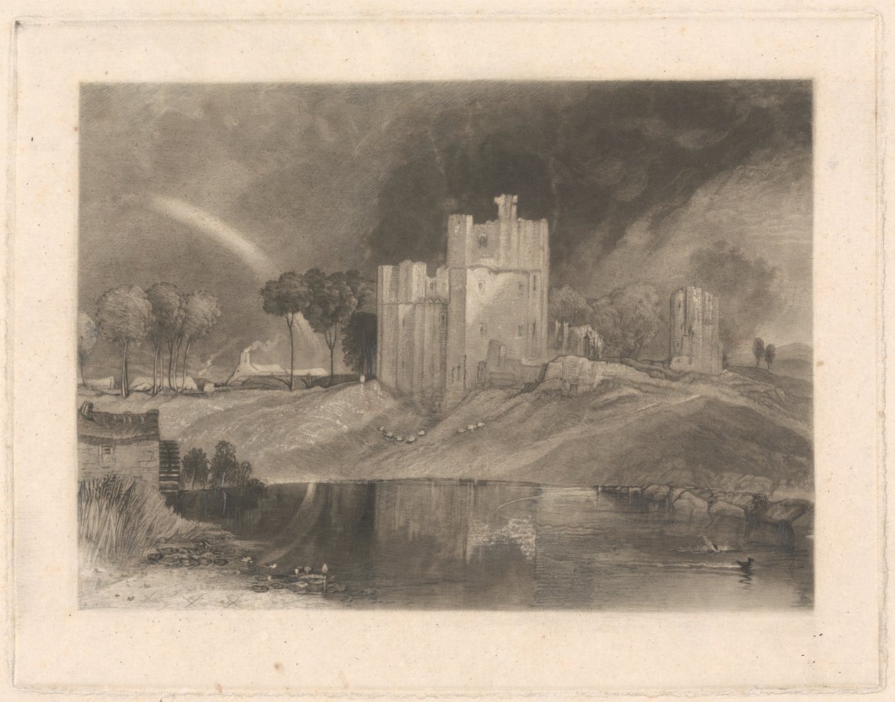 Brougham Castle, nahe der Mündung der Flüsse Eamont und Lowther von William Say
