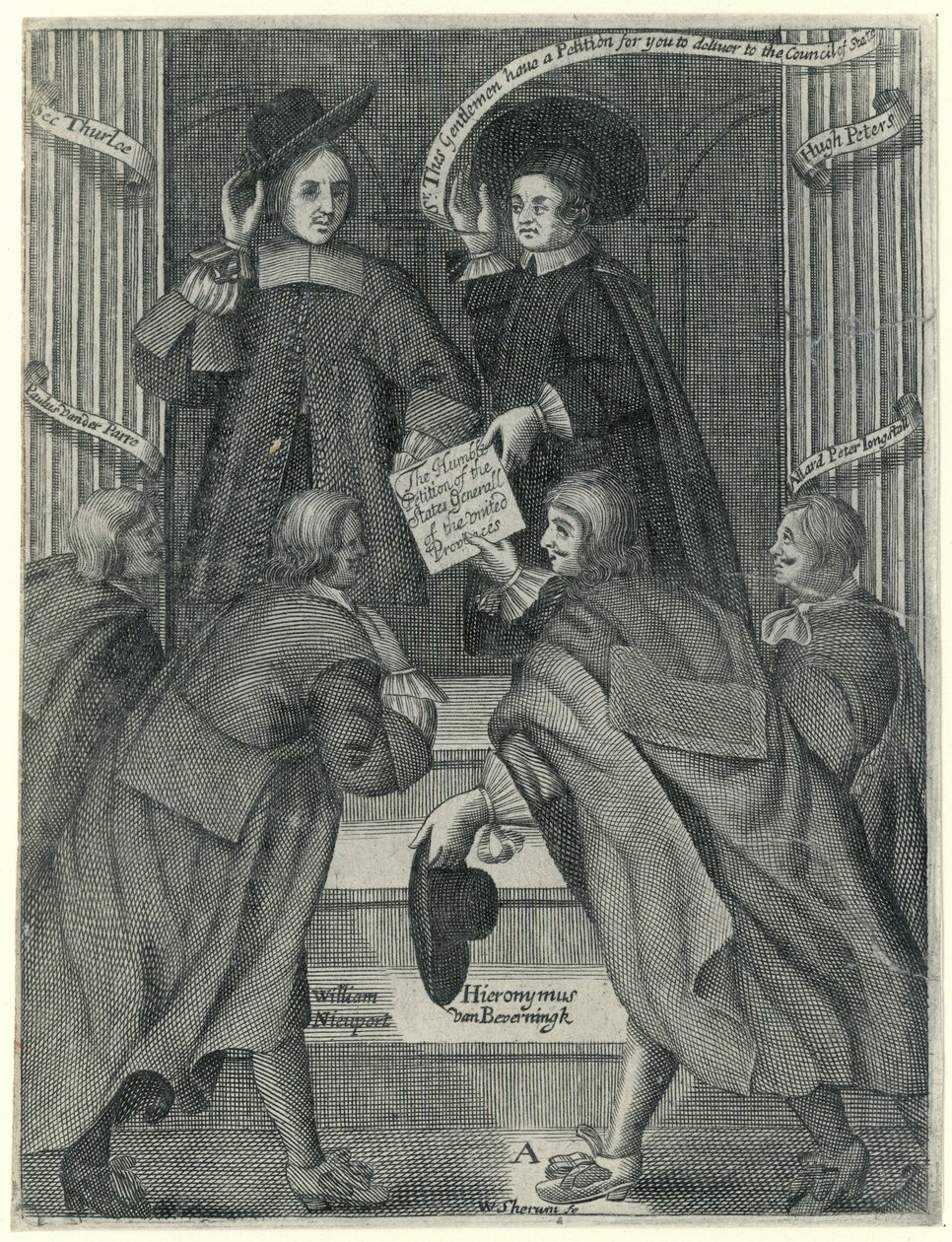 Das Einreichen einer Petition an den englischen Staatssekretär, ca. 1654 von William Sherwin