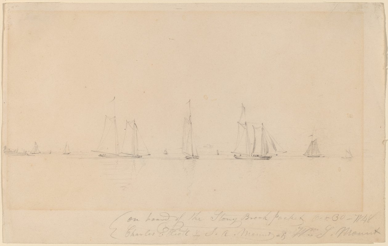 An Bord des Stony Brook Packet von William Sidney Mount