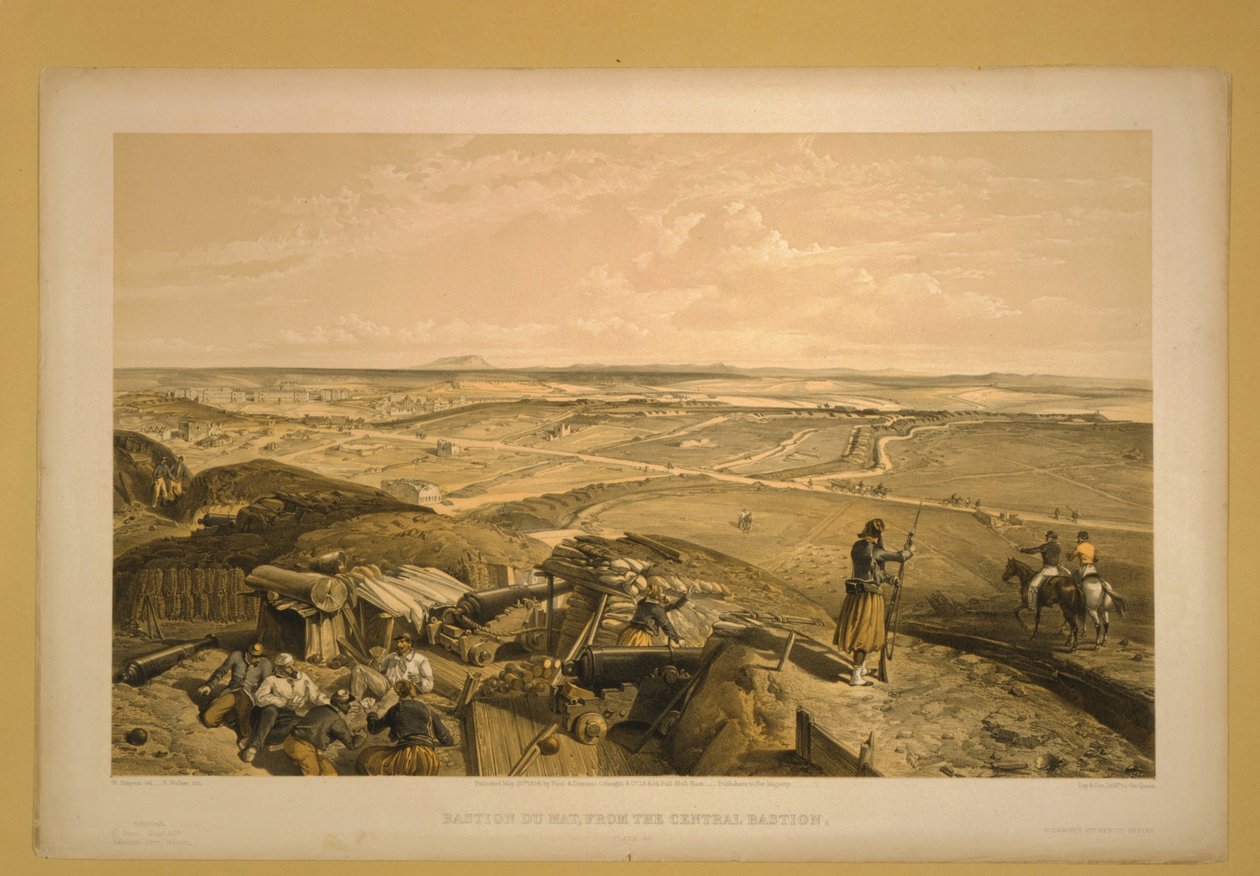 Das Bastion du Mat, Sewastopol, 1855 von William Crimea Simpson