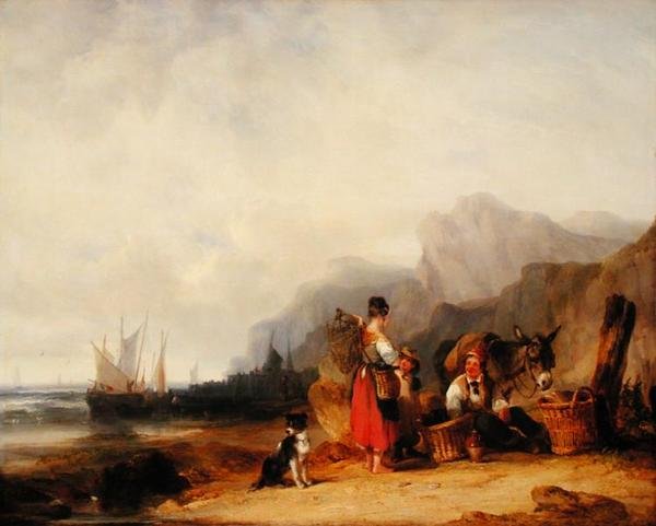 Die Garnelenfischer, um 1835 von William Snr. Shayer