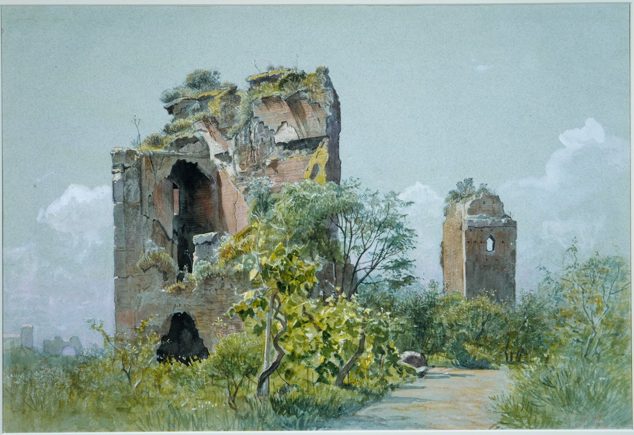 Bäder des Trajan (Sette Sale, Villa Brancaccio, Rom) von William Stanley Haseltine