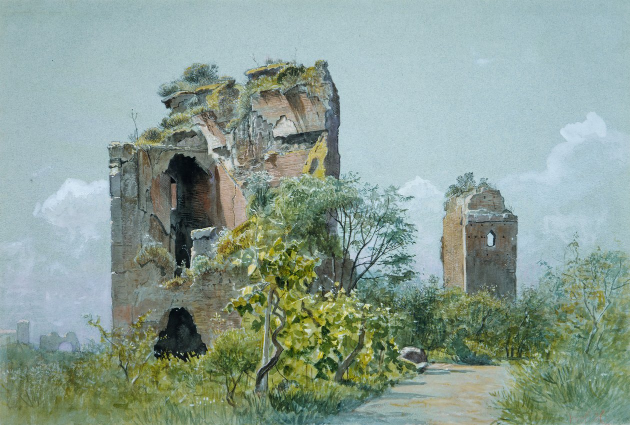 Bäder des Trajan Sette Sale, Villa Brancaccio, Rom, ca. 1882 von William Stanley Haseltine