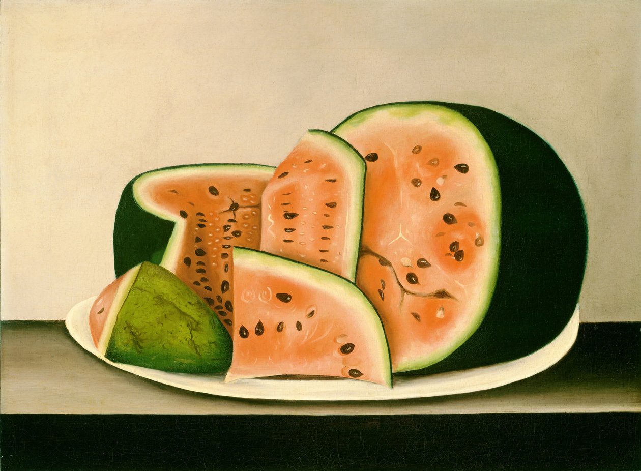 Wassermelone auf einem Teller, Mitte des 19. Jahrhunderts von William Stephen Coleman