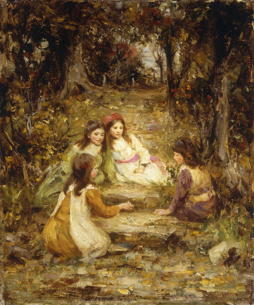 Kinder in einem Obstgarten von William Stewart MacGeorge