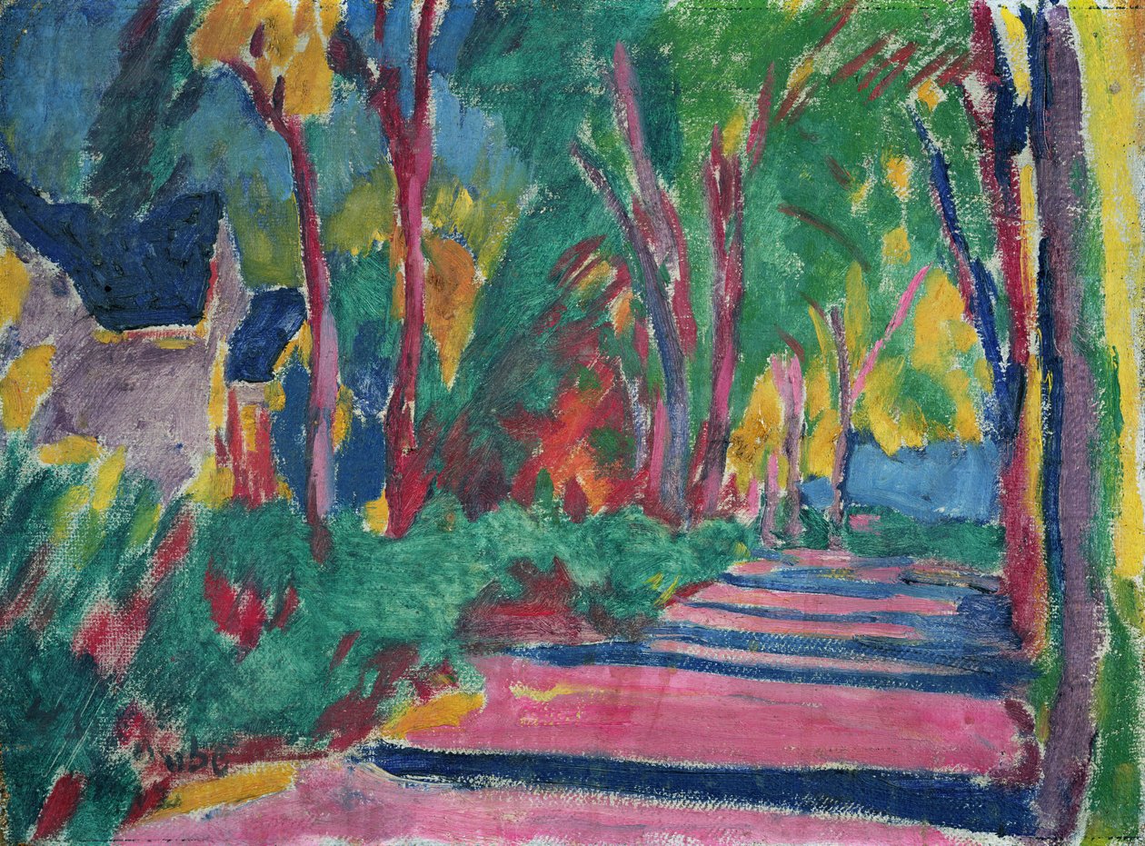 Bewaldete Straße von William Straube