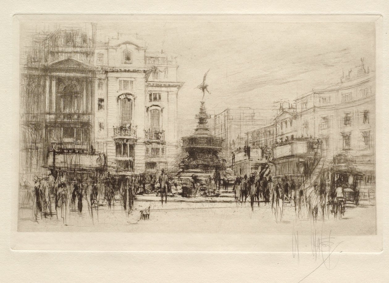 Piccadilly Circus, Blick Richtung Lower Regent Street, Criterion Theatre Dahinter von William Walcot