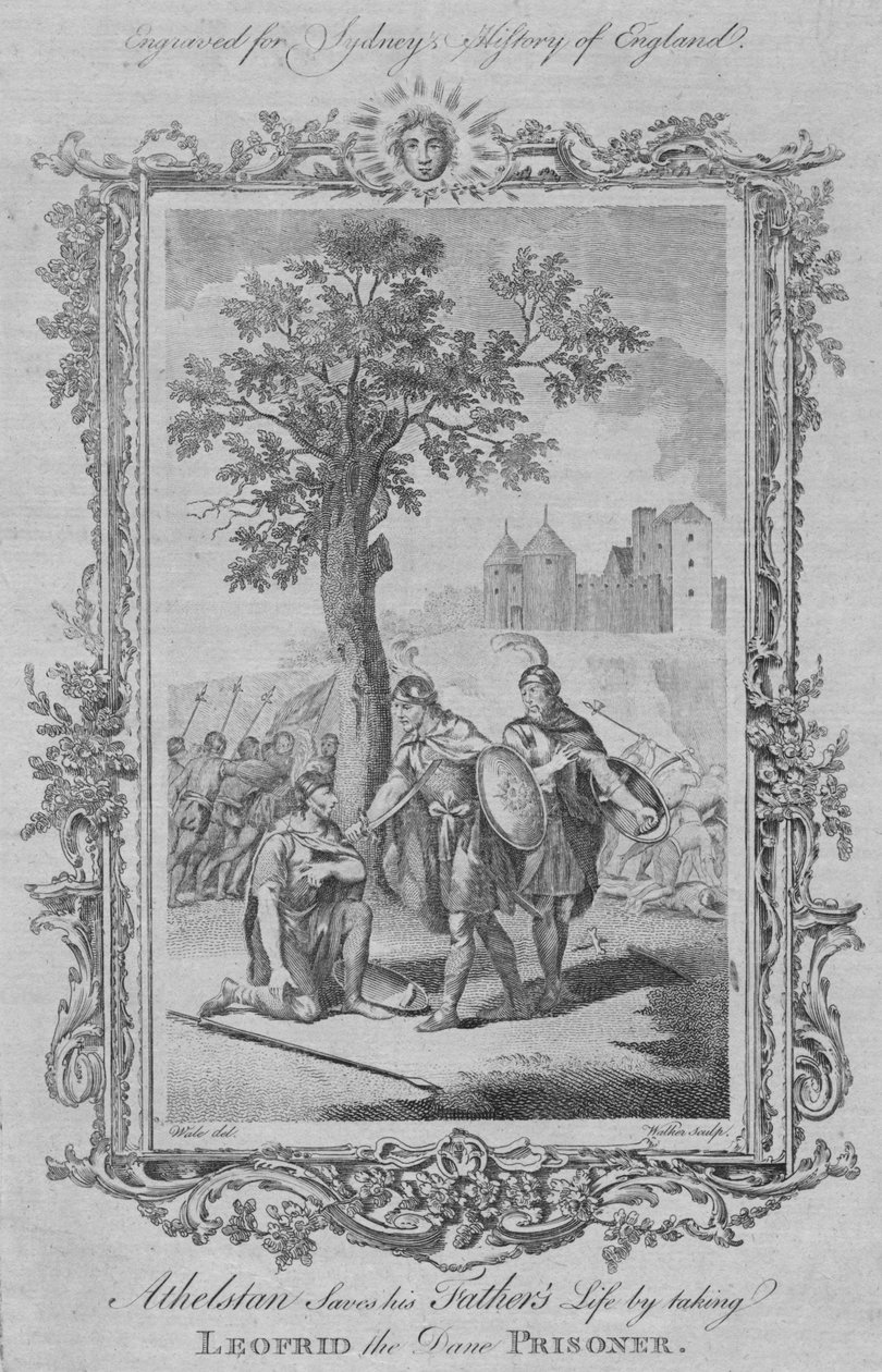 Athelstan rettet das Leben seines Vaters, indem er Leofrid den Dänen gefangen nimmt, 1773 von William Walker
