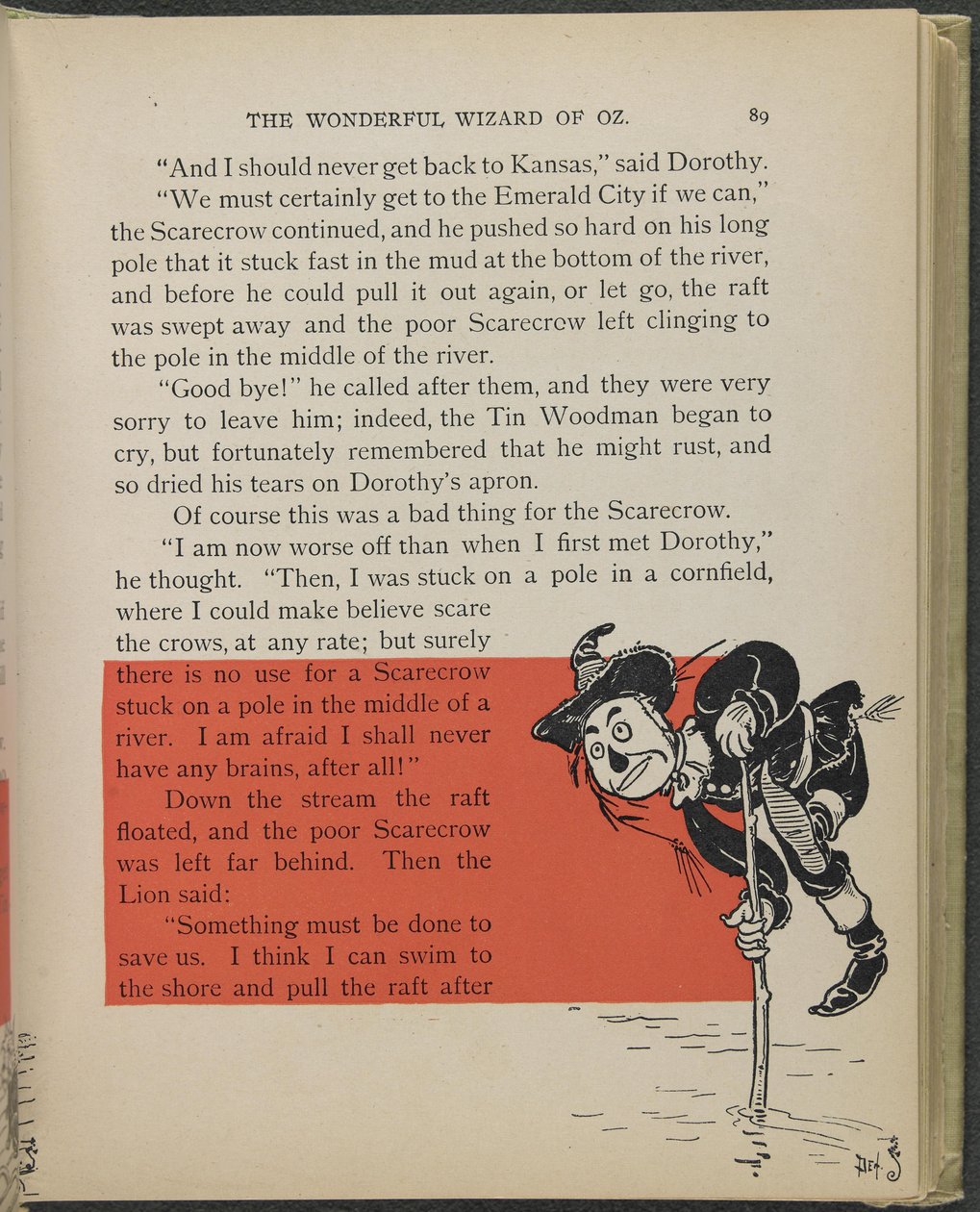 Illustration aus "Der wunderbare Zauberer von Oz" von Lyman Frank Baum von William Wallace Denslow