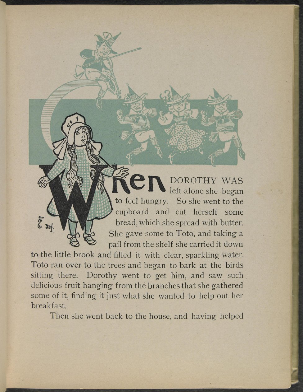 Illustration aus "Der wunderbare Zauberer von Oz" von Lyman Frank Baum von William Wallace Denslow