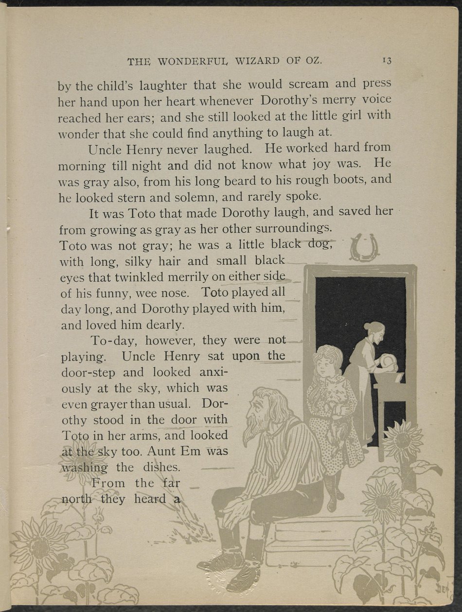 Illustration aus "Der wunderbare Zauberer von Oz" von Lyman Frank Baum von William Wallace Denslow