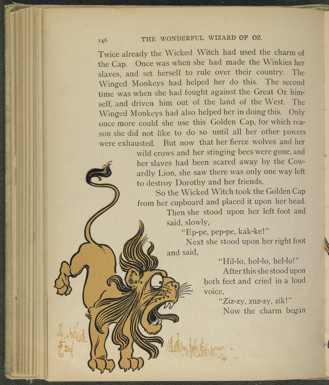 Illustration aus "Der wunderbare Zauberer von Oz" von Lyman Frank Baum von William Wallace Denslow