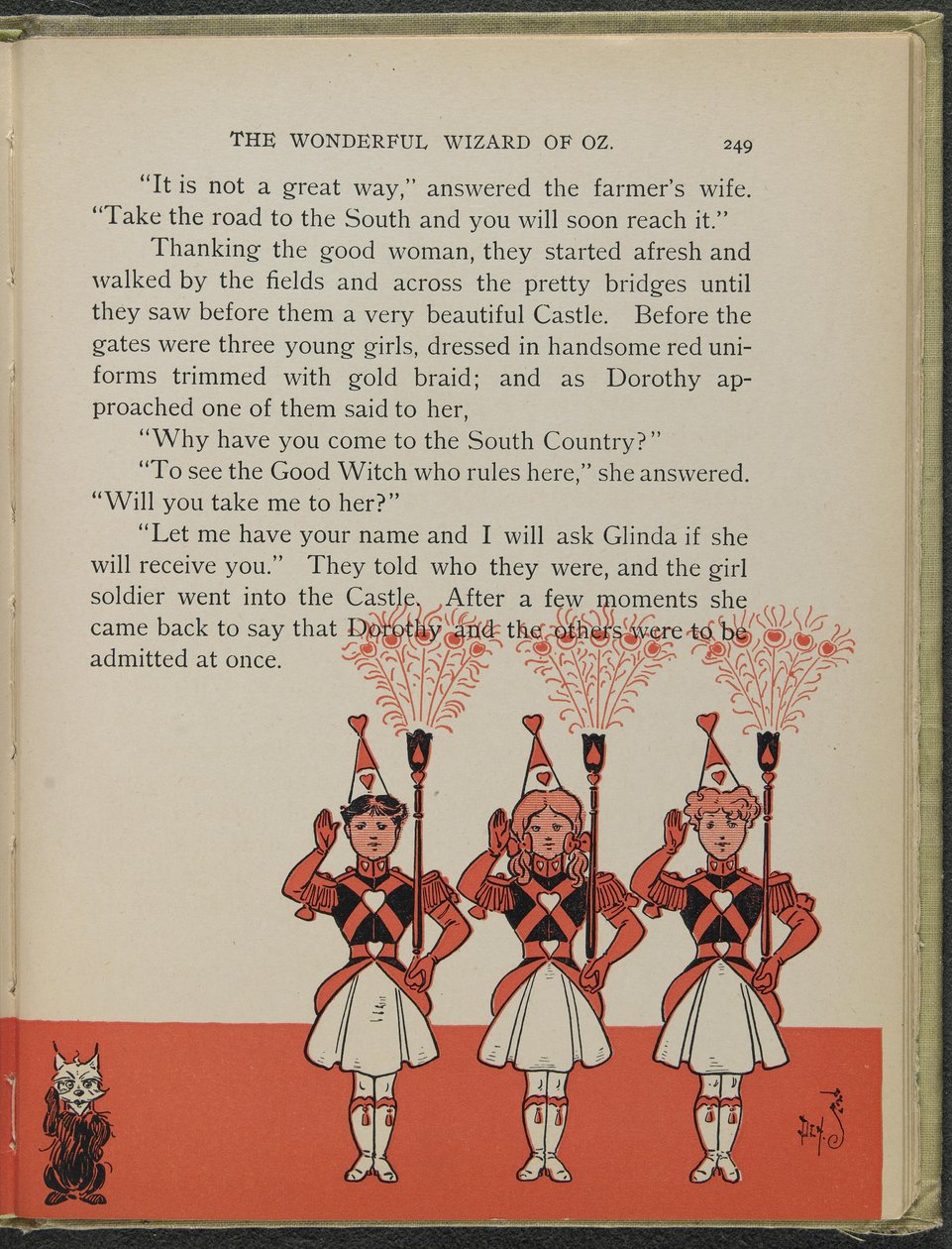 Illustration aus "Der wunderbare Zauberer von Oz" von Lyman Frank Baum von William Wallace Denslow