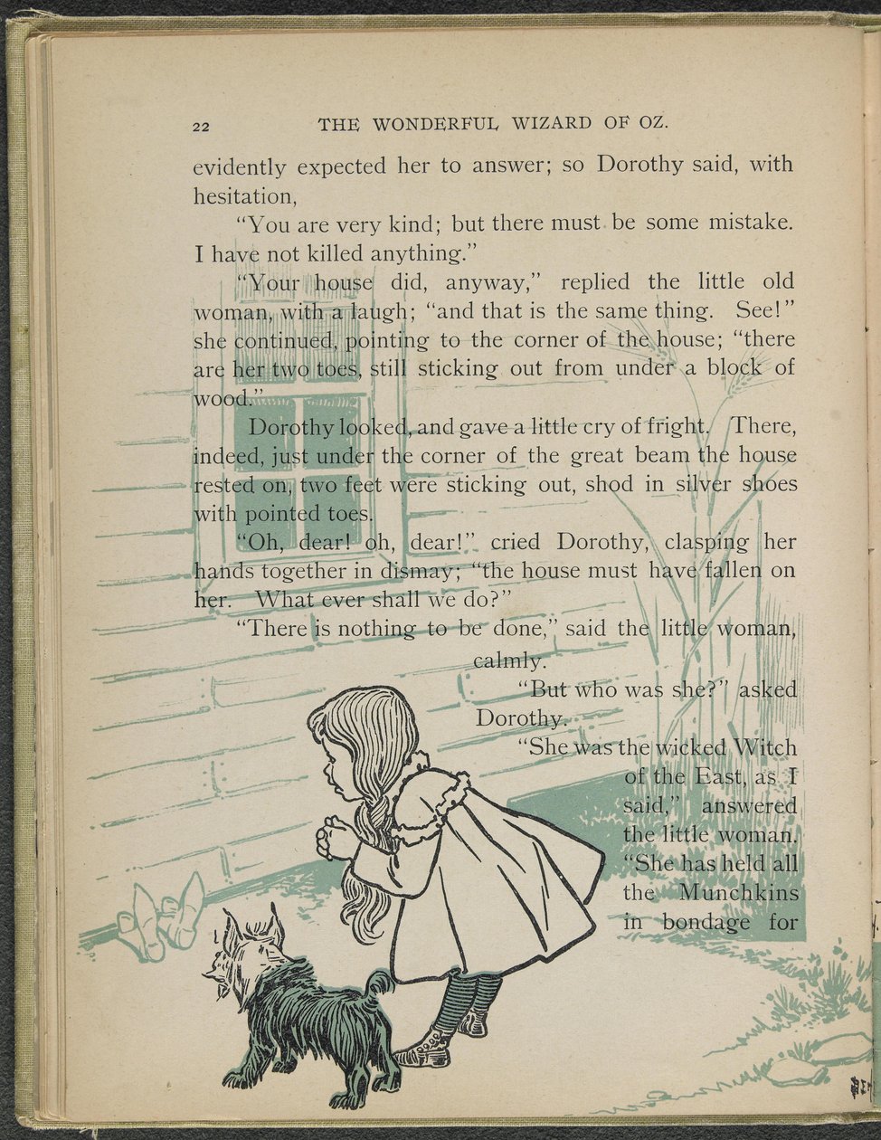 Illustration aus "Der wunderbare Zauberer von Oz" von Lyman Frank Baum von William Wallace Denslow