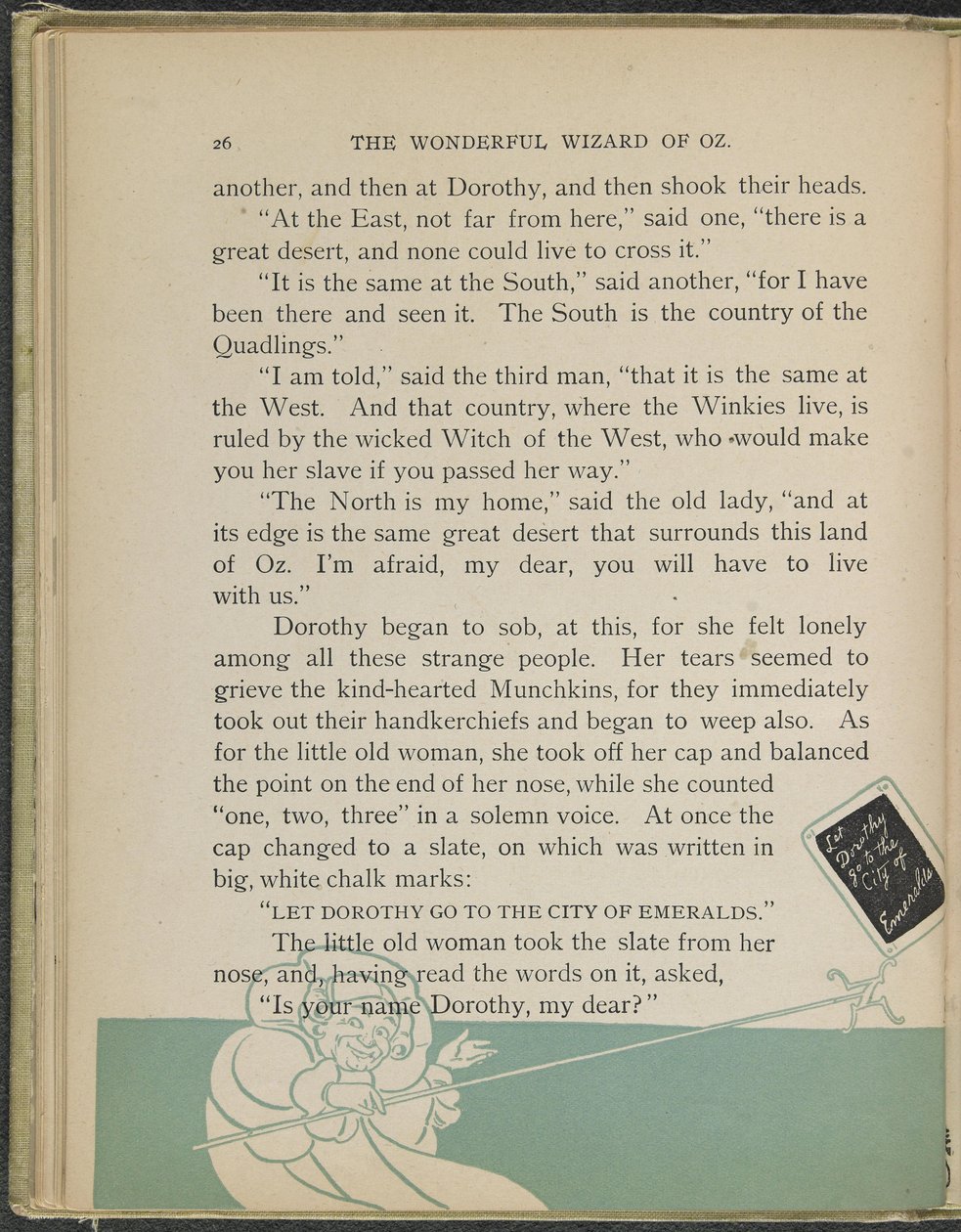 Illustration aus "Der wunderbare Zauberer von Oz" von Lyman Frank Baum von William Wallace Denslow