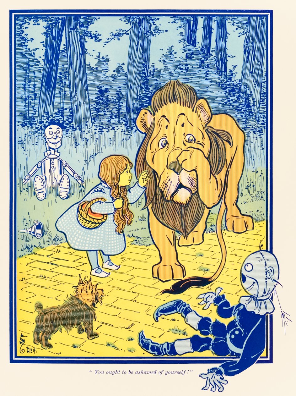 „Du solltest dich schämen!“ aus „Der Zauberer von Oz“ von L. Frank Baum von William Wallace Denslow