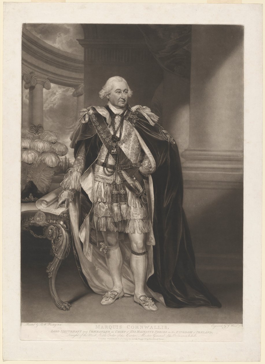 Lord Cornwallis von William Ward after Sir William Beechey