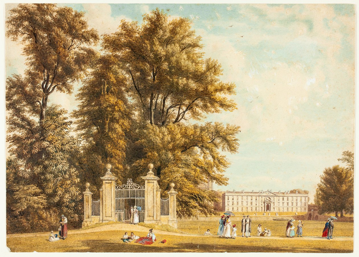 Eingang zur Allee von Clare Hall Piece, Cambridge von William Westall