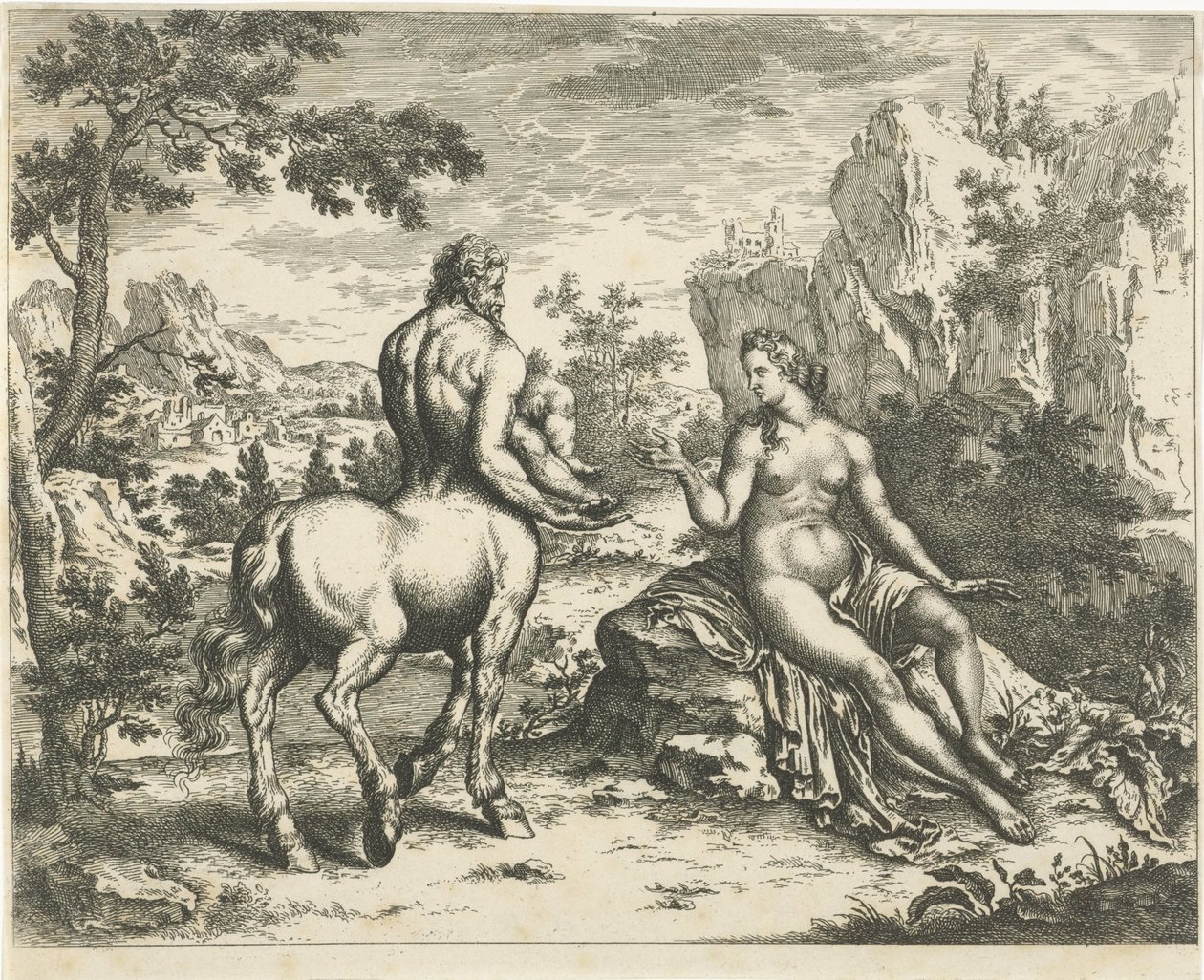 Ocyrhoë sagt das Schicksal von Chiron und Asclepius voraus von William Young Ottley