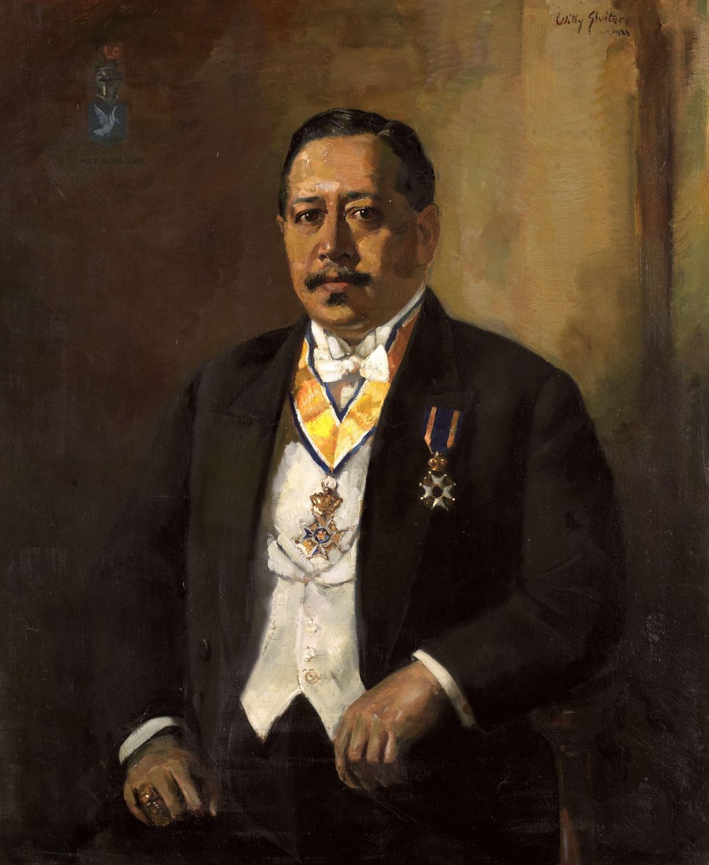 Willem Martinus Godfried Schumann (1877-1952). Vorsitzender des Volksrats (1919-1925) von Willy Sluiter