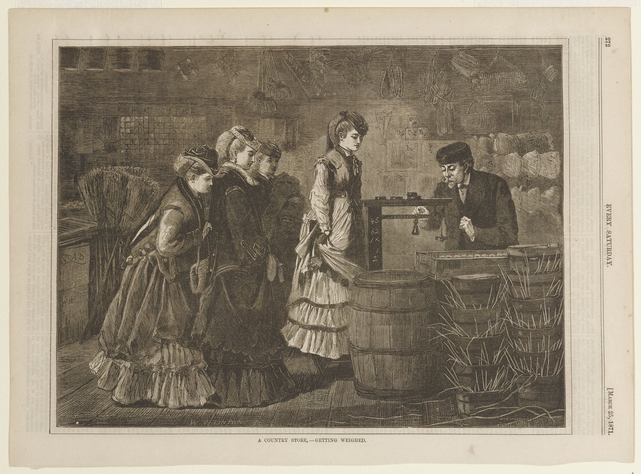Ein Dorfladen - Gewogen werden von Winslow Homer
