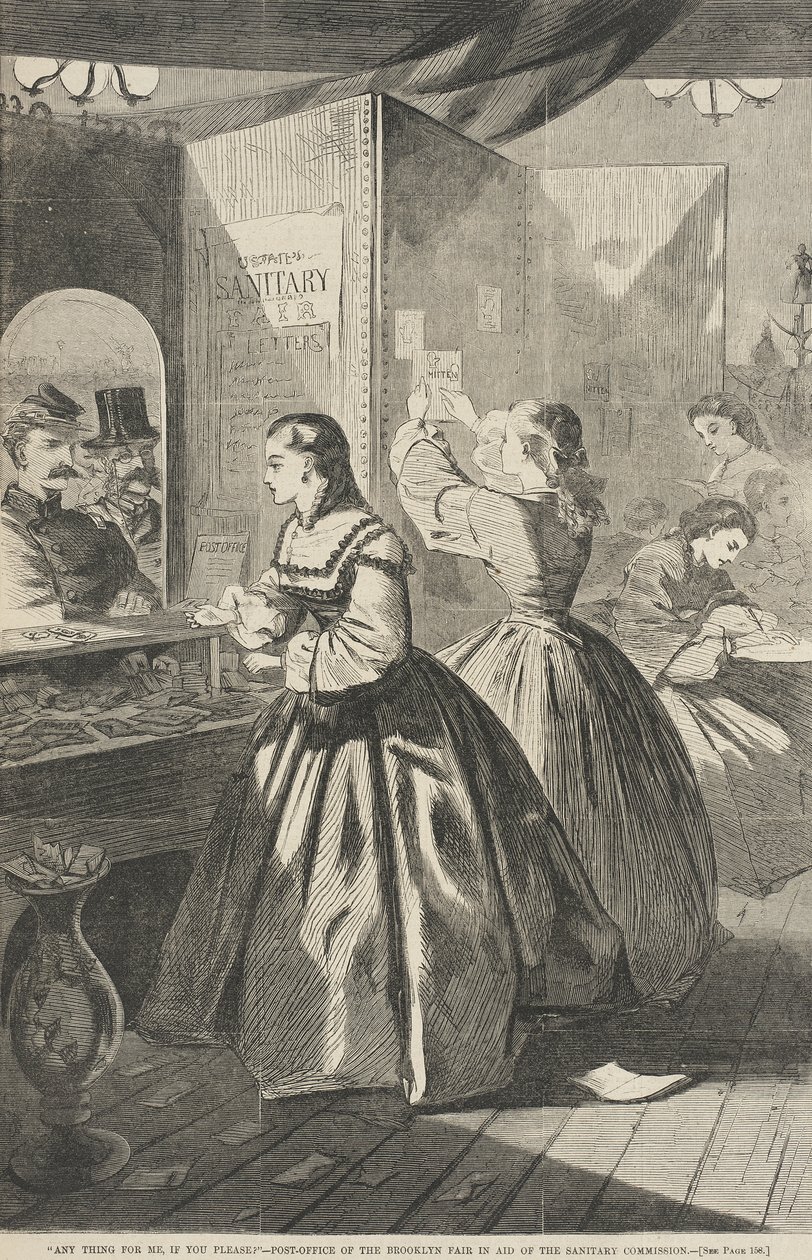 „Etwas für mich, bitte?“ - Postamt der Brooklyn-Messe zugunsten der Sanitätskommission von Winslow Homer