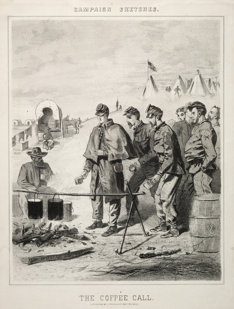 Kampagnenskizzen: Der Kaffeeruf, 1863 von Winslow Homer