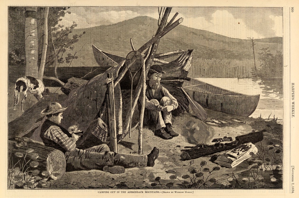 Camping in den Adirondack Mountains, aus Harper