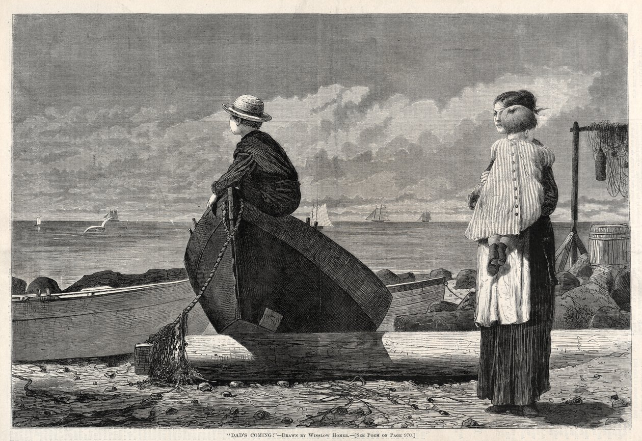 "Papa kommt!" von Winslow Homer
