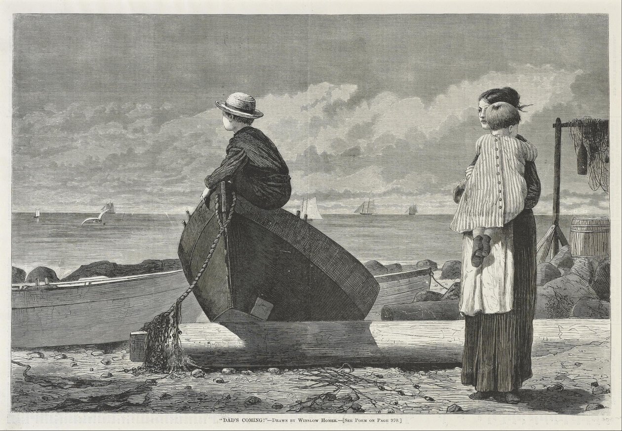 Papa kommt! von Winslow Homer
