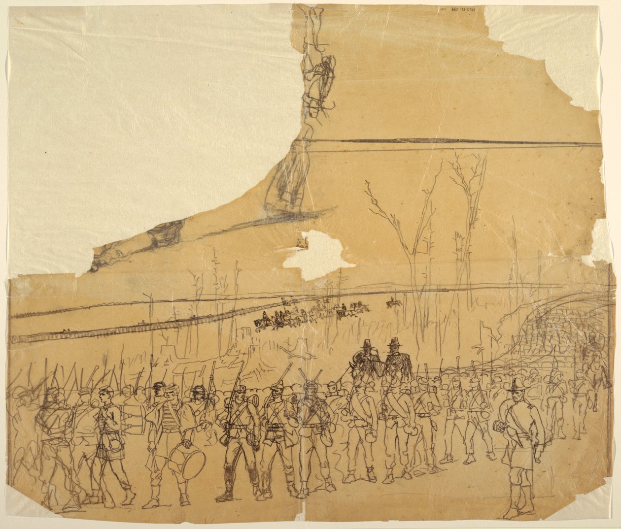Eine Infanteriekolonne auf dem Marsch, 1862 von Winslow Homer