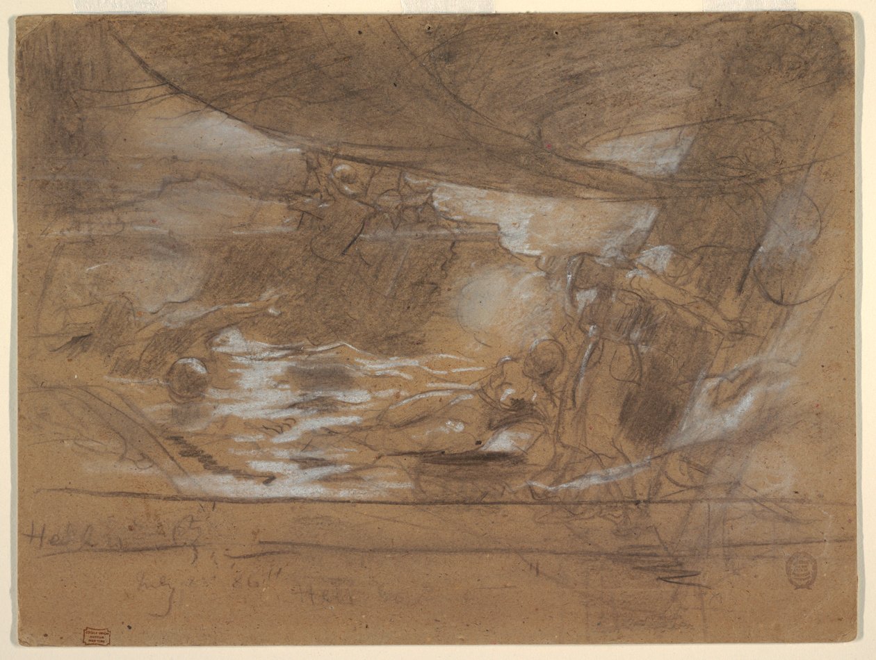 Schiffsdeck mit zwei Frauen, möglicherweise 15. Juli 1886 von Winslow Homer