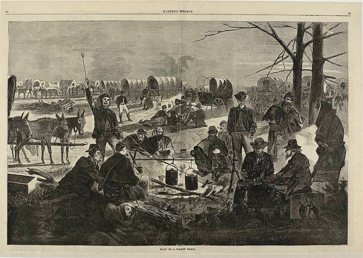 Halt eines Wagenzugs von Winslow Homer