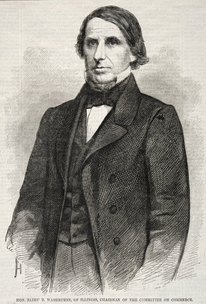 Hon. Elihu B. Washburne, aus Illinois, Vorsitzender des Handelsausschusses, 1860 von Winslow Homer