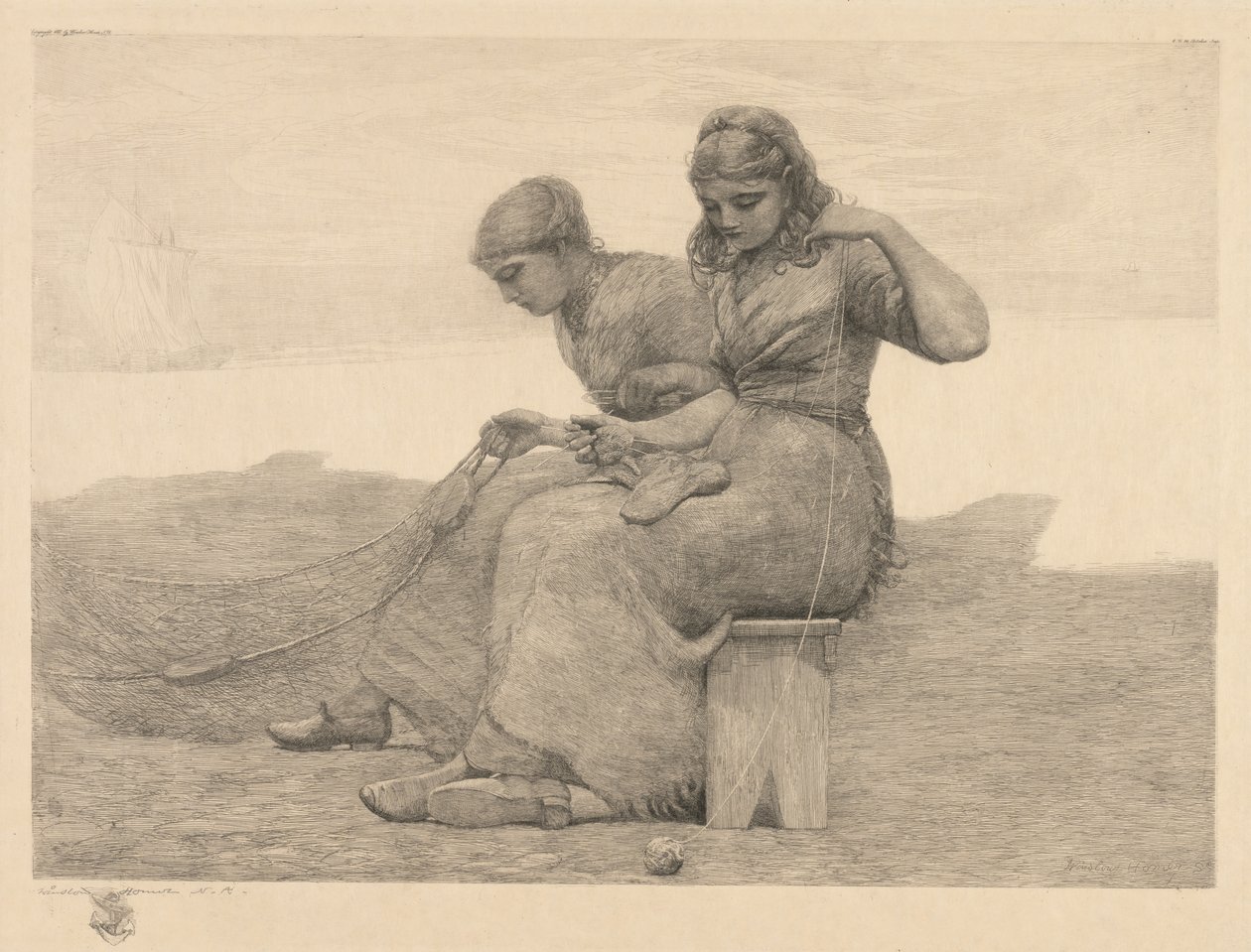 Die Risse flicken von Winslow Homer