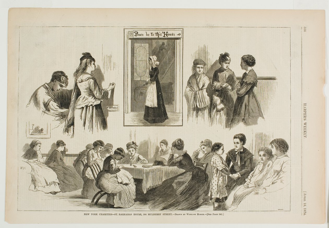 New Yorker Wohltätigkeiten—St Barnabas House, 304 Mulberry Street von Winslow Homer